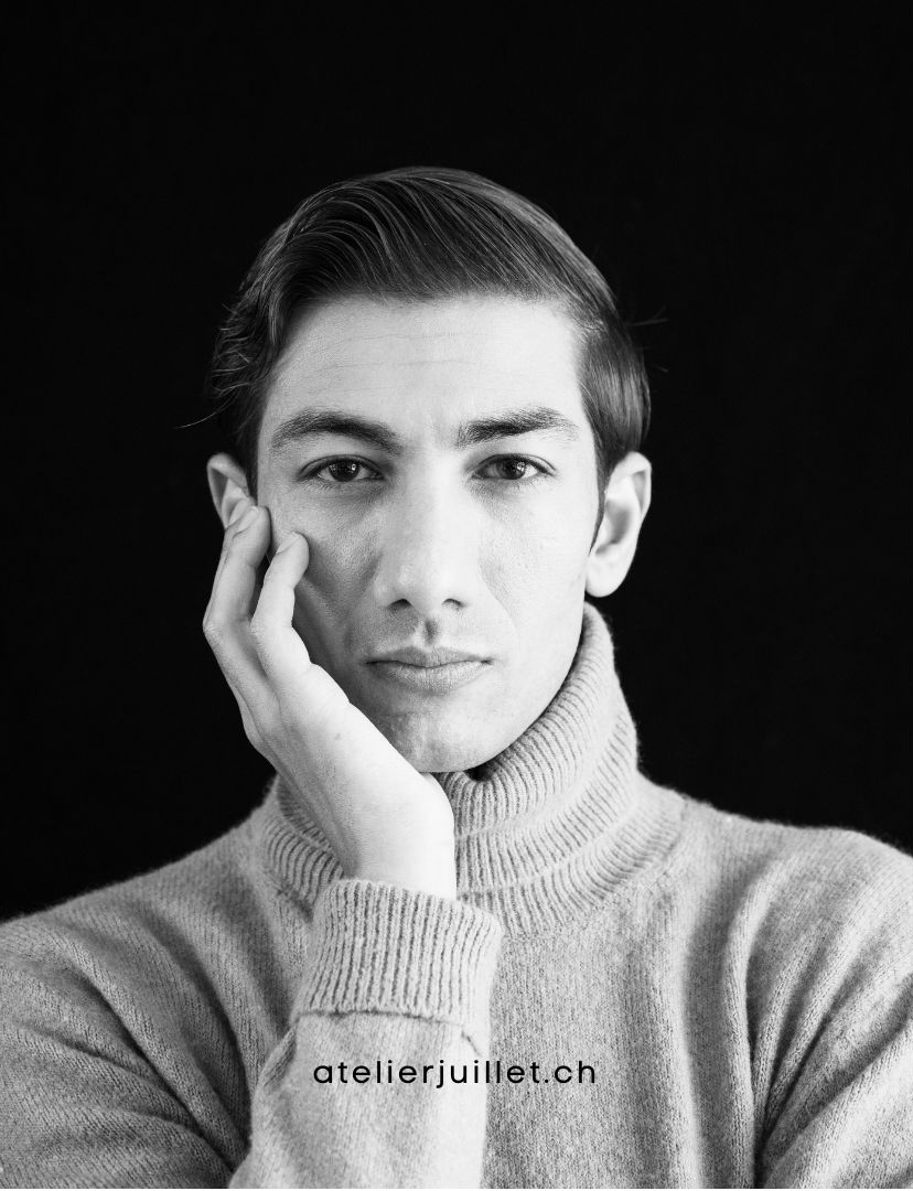 Portrait entrepreneur noir et blanc